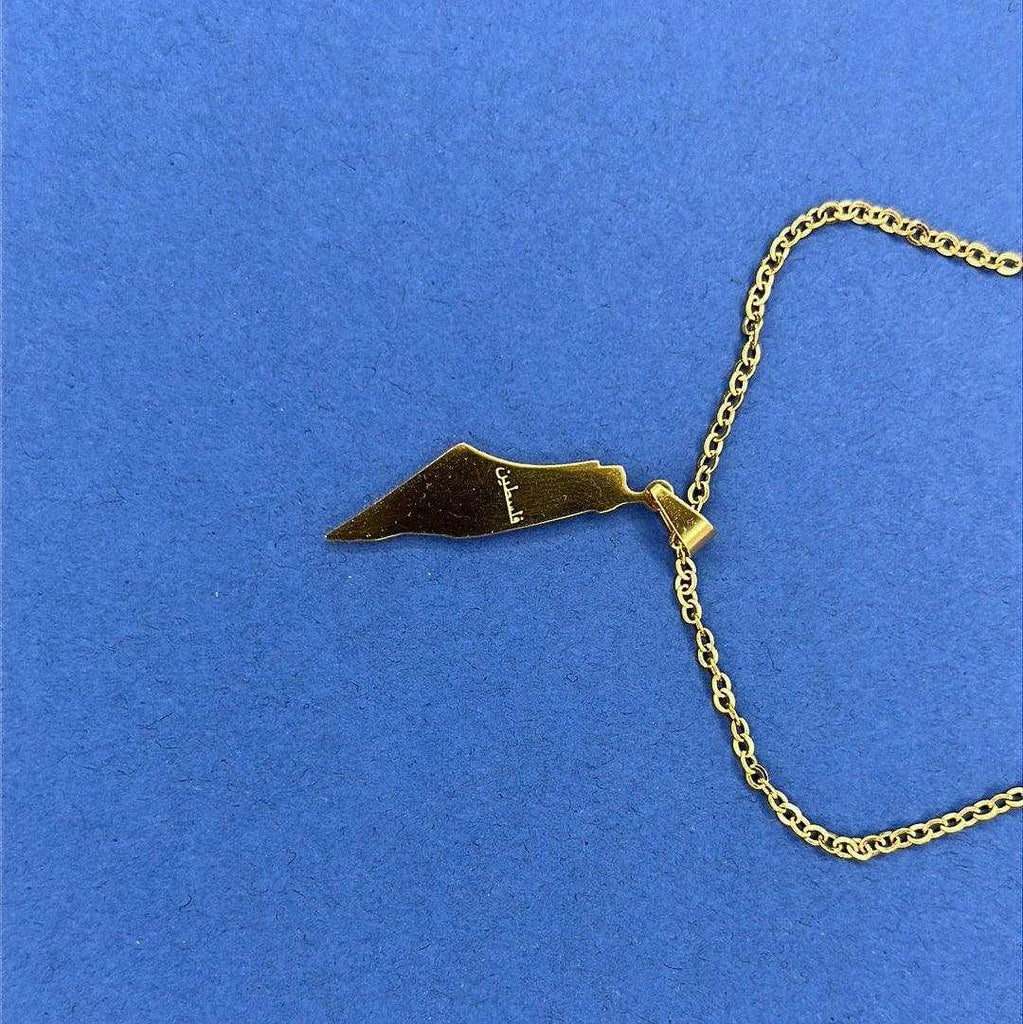 Palestine Map Necklace | 18K Gold Plated Siwar Gallery