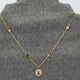 Monogram Medallion Station Necklace | 18K Gold Plated