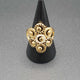 Refined Modern Flower Ring | 18K Gold Plated