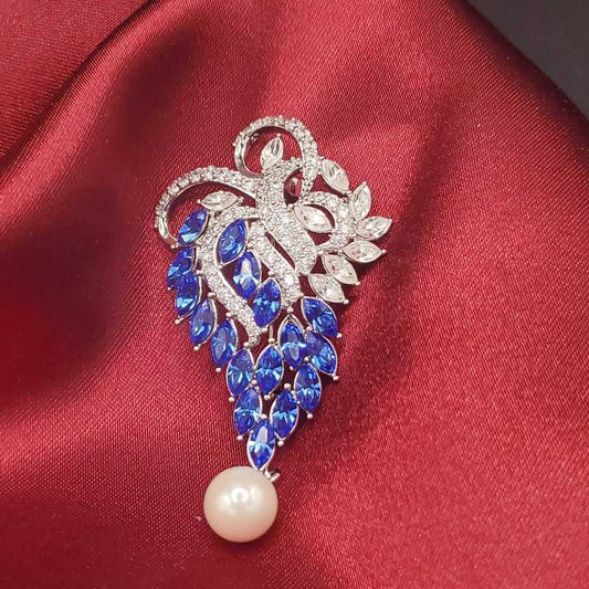 Rhinestones Flower Brooch