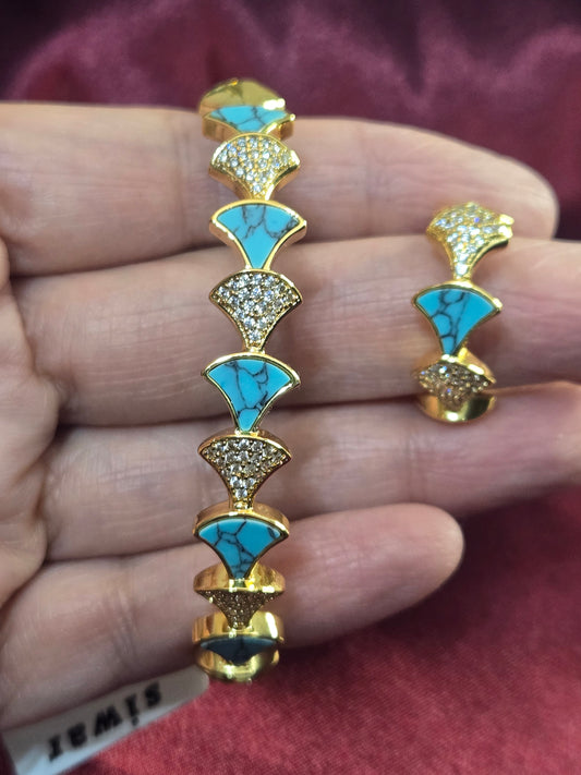 Lotus Flower Bangle Set