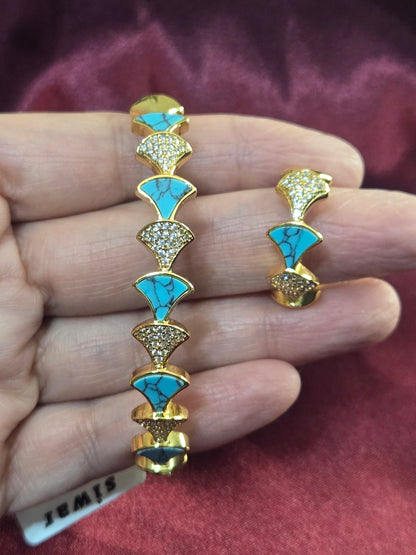 Lotus Flower Bangle Set