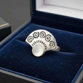 Layered Seashell Fan Ring