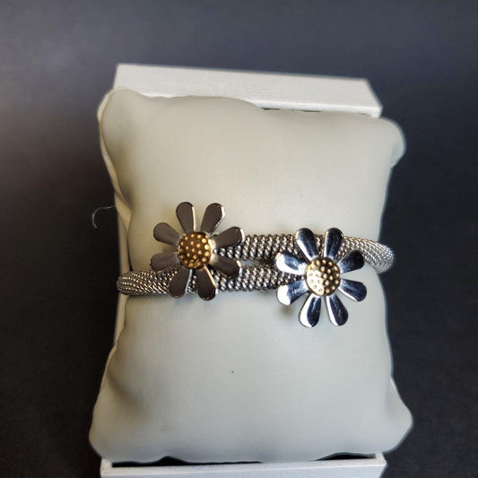 Stainless Steel Sunflower Bangle