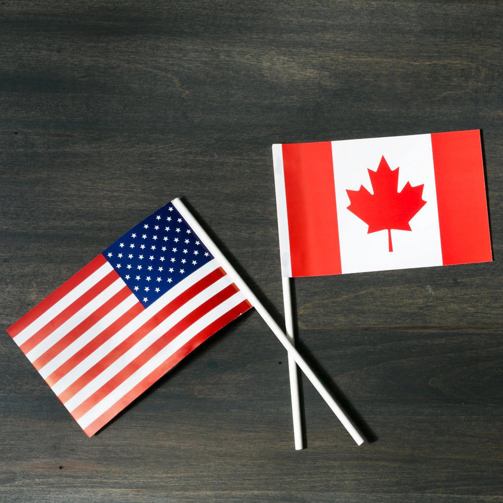 Canada & USA Flags