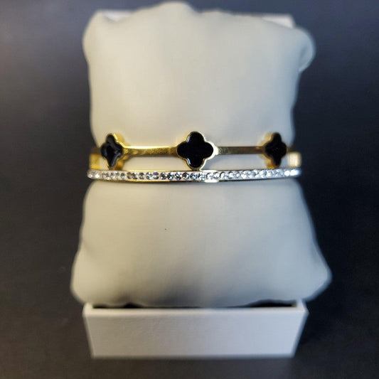 Stainless Steel Van C*leef Bangle