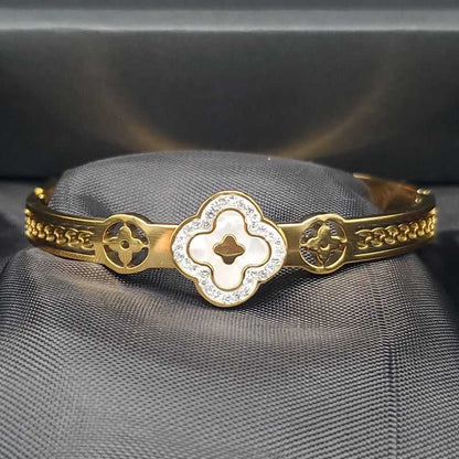 white Van C*leef Bangle